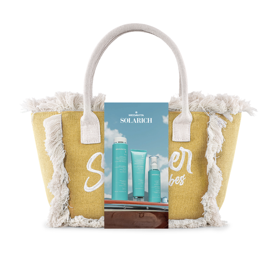 Medavita Solarich Kit 2025  3 Products: Shampoo&Shower - Mask - Miracle 10 in 1- Bag