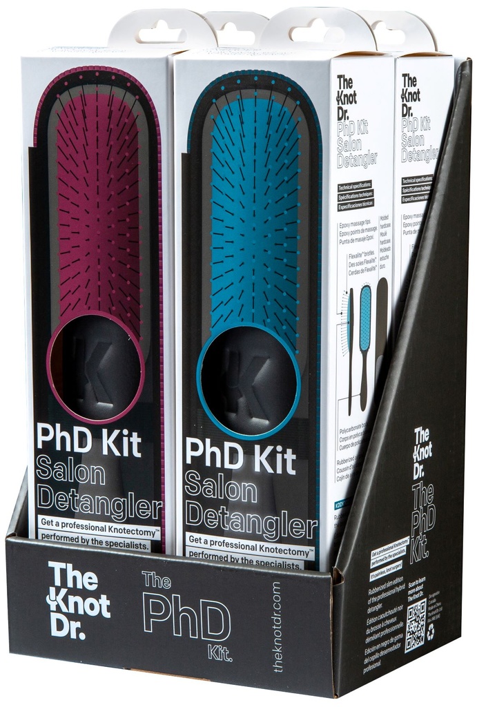 The Knot Dr. PhD Kit Box 4 haarborstels met display