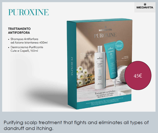 [301091] PROMO: Medavita Puroxine Bundle Shampoo 400ml + Hair & Scalp Cream 150ml - Kit